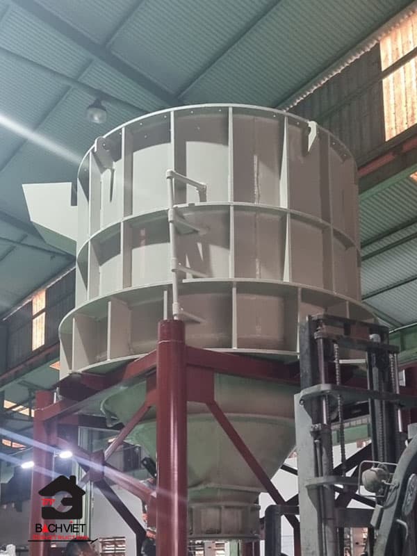 Gia công bể lắng bùn, lắp đặt bể lắng bùn