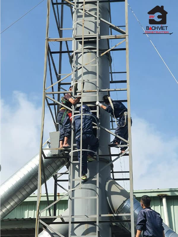 Lắp đặt hệ thống xử lý khí thải hệ thống sơn