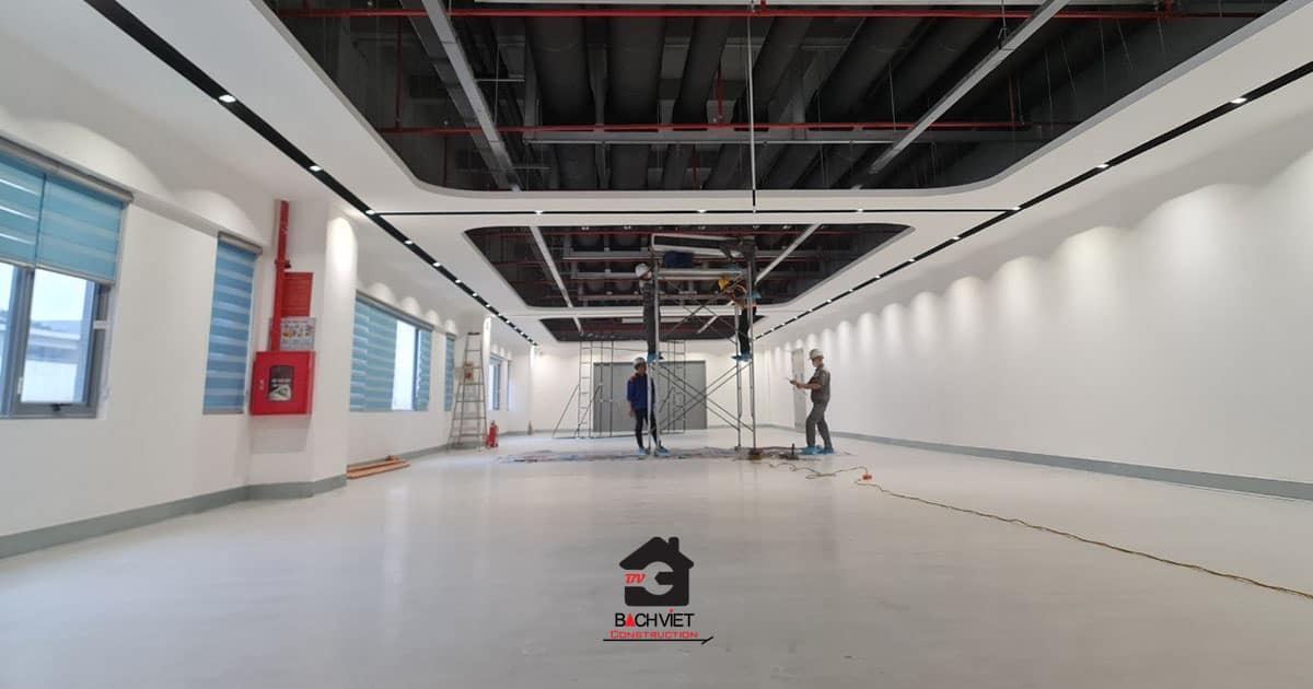 Lắp đặt trần panel khu nghỉ ngơi nhân viên